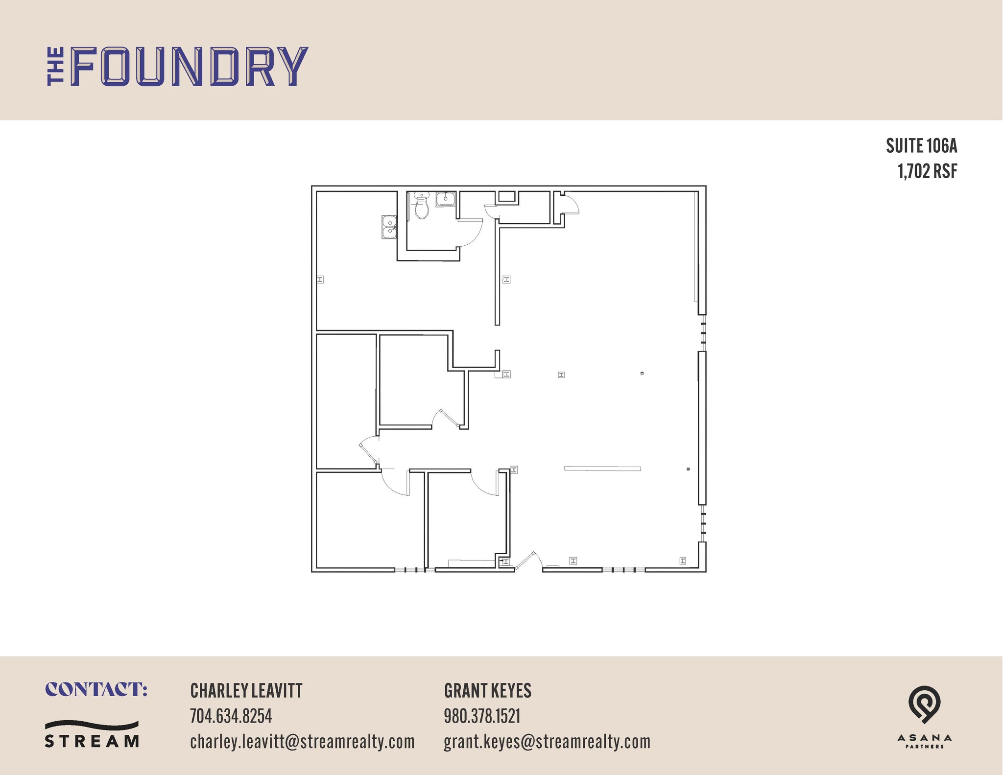 619 S Cedar St, Charlotte, NC à louer Plan d’étage– Image 1 sur 1