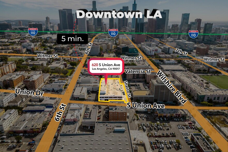 620 S Union Ave, Los Angeles, CA à vendre - Aérien – Image 3 sur 5