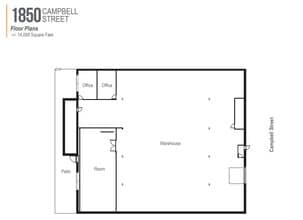 1850 Campbell St, Oakland, CA à louer Plan d’étage– Image 1 sur 1