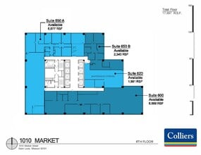 1010 Market St, Saint Louis, MO à louer Plan d’étage– Image 1 sur 1