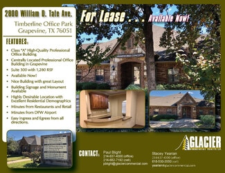 Plus de détails pour 2800 William D Tate Ave, Grapevine, TX - Bureau/Médical à louer