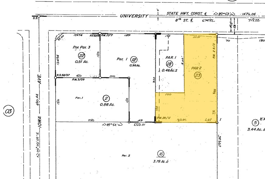 1242 University Ave, Riverside, CA à louer - Plan cadastral – Image 2 sur 5