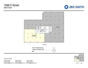 1666 K St NW, Washington, DC à louer Plan d’étage– Image 2 sur 3