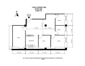 1100 H St NW, Washington, DC à louer Plan d’étage– Image 1 sur 6