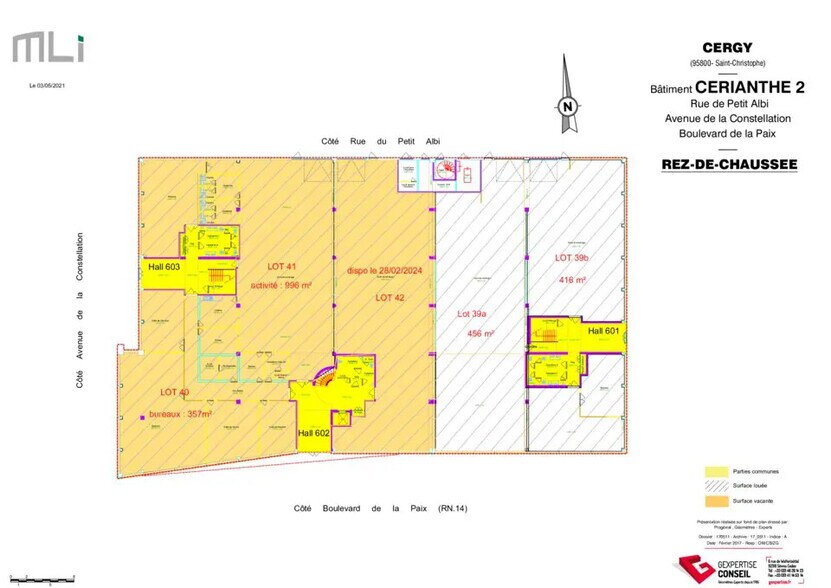Bureau dans Cergy à louer - Plan d’étage – Image 2 sur 3
