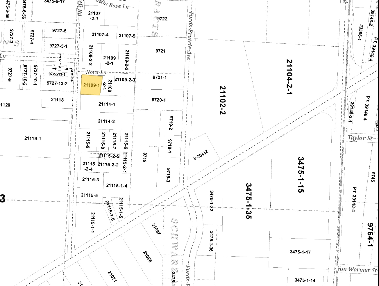 1414 Nora Ln, Centralia, WA à vendre Plan cadastral– Image 1 sur 2