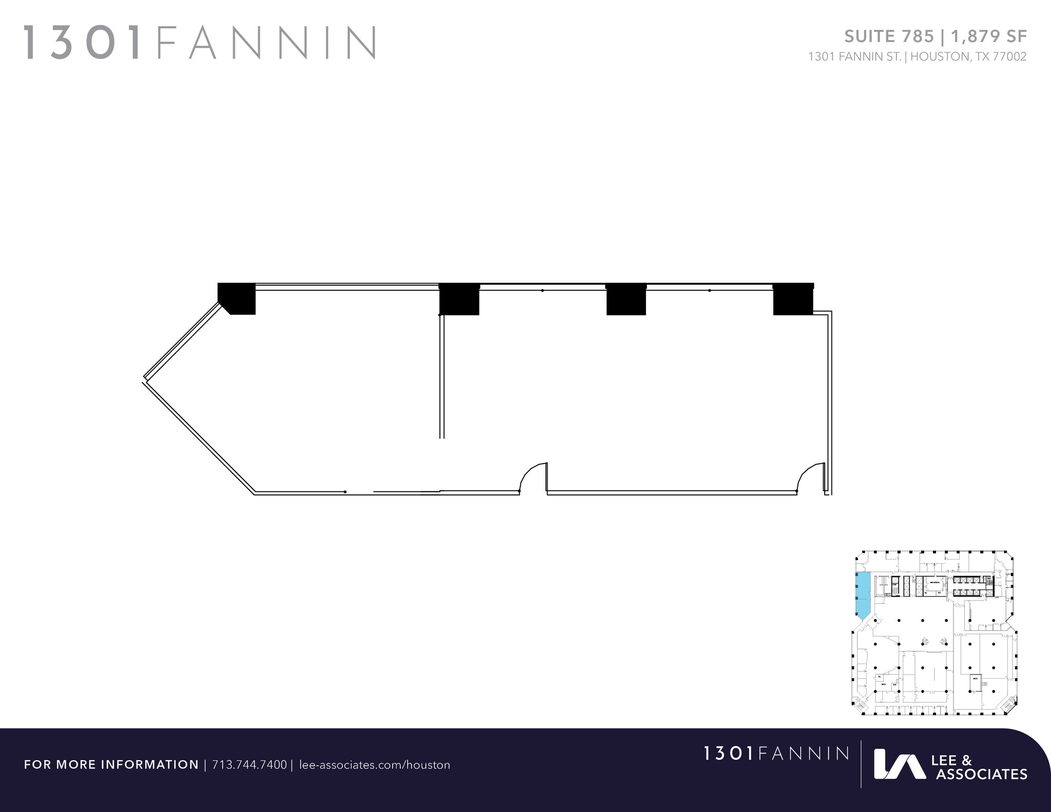 1301 Fannin St, Houston, TX à louer Plan d’étage– Image 1 sur 1