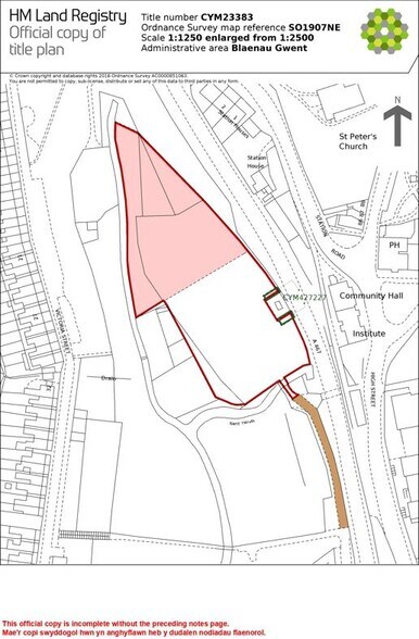 3 Station Rd, Blaina à vendre - Plan cadastral – Image 2 sur 2