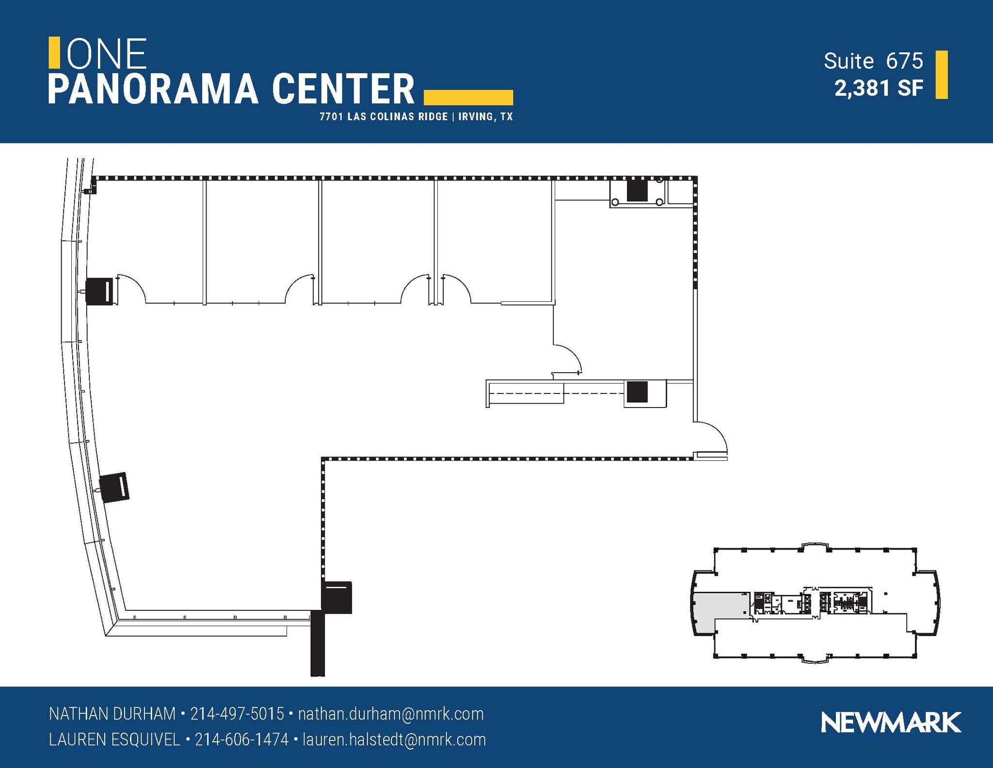 7701 Las Colinas Rdg, Irving, TX à louer Plan d’étage– Image 1 sur 1