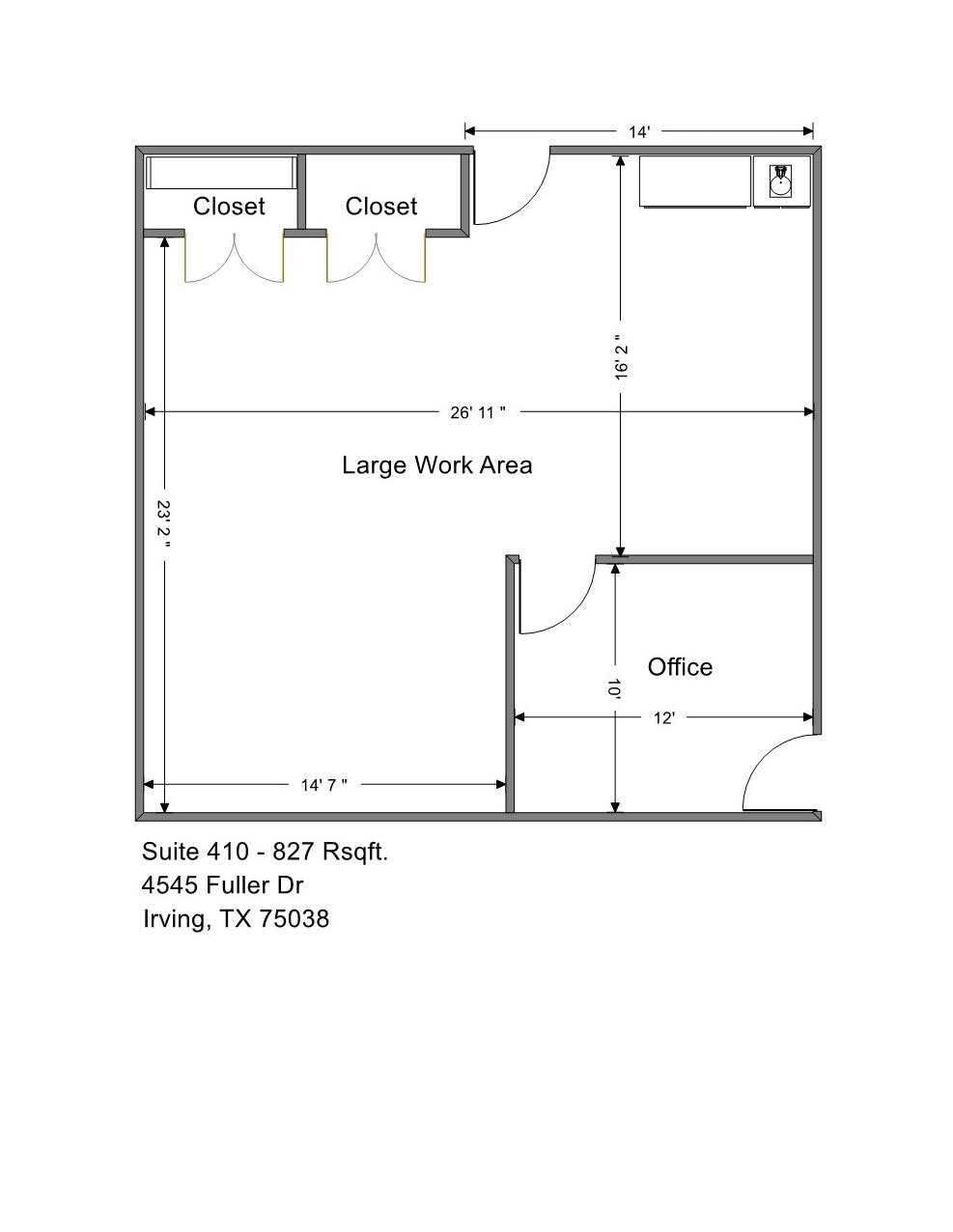 4545 Fuller Dr, Irving, TX à louer Plan d’étage– Image 1 sur 6