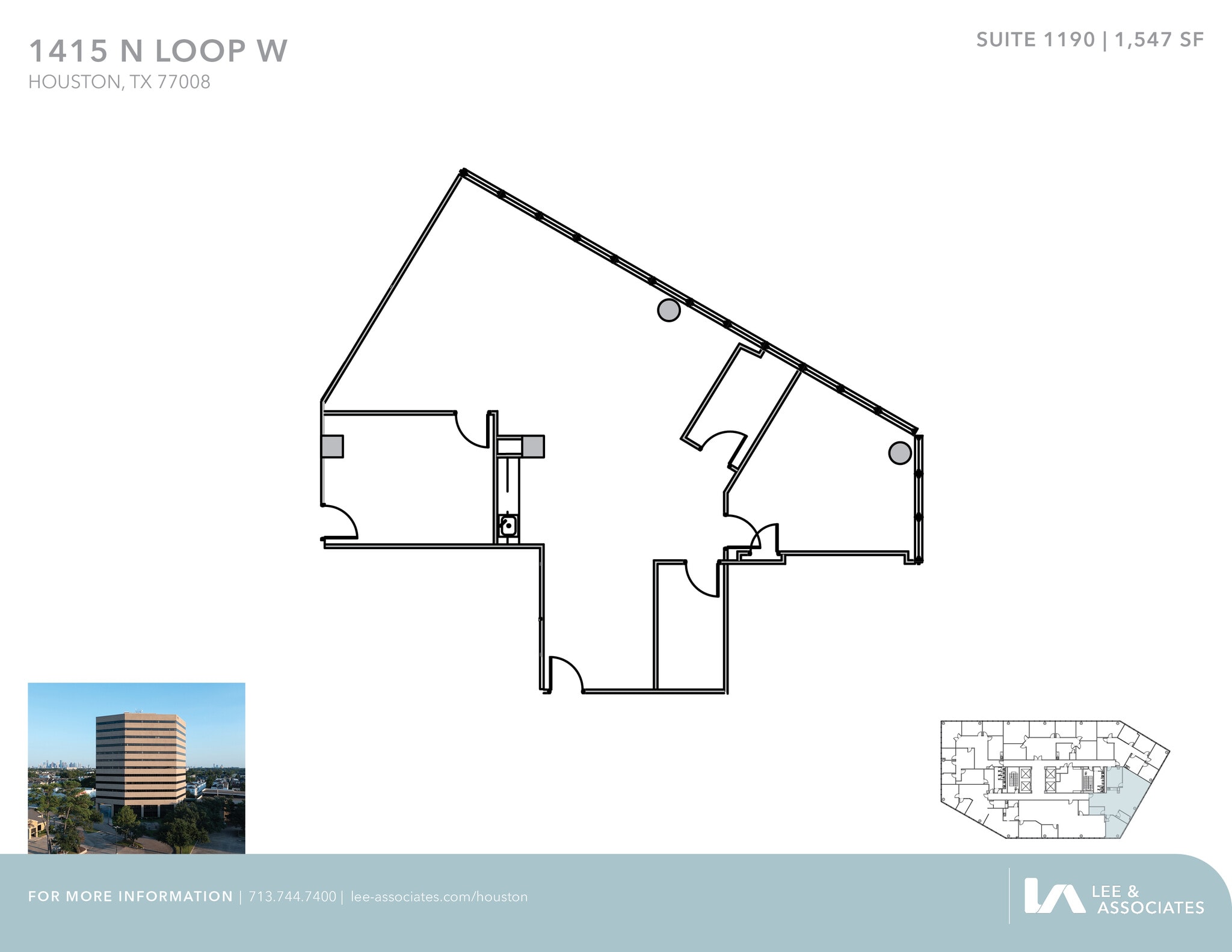 1415 North Loop W, Houston, TX à louer Plan d’étage– Image 1 sur 2