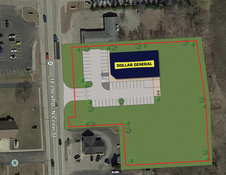 526 N Cedar St, Imlay City, MI à vendre - Plan de site – Image 2 sur 4