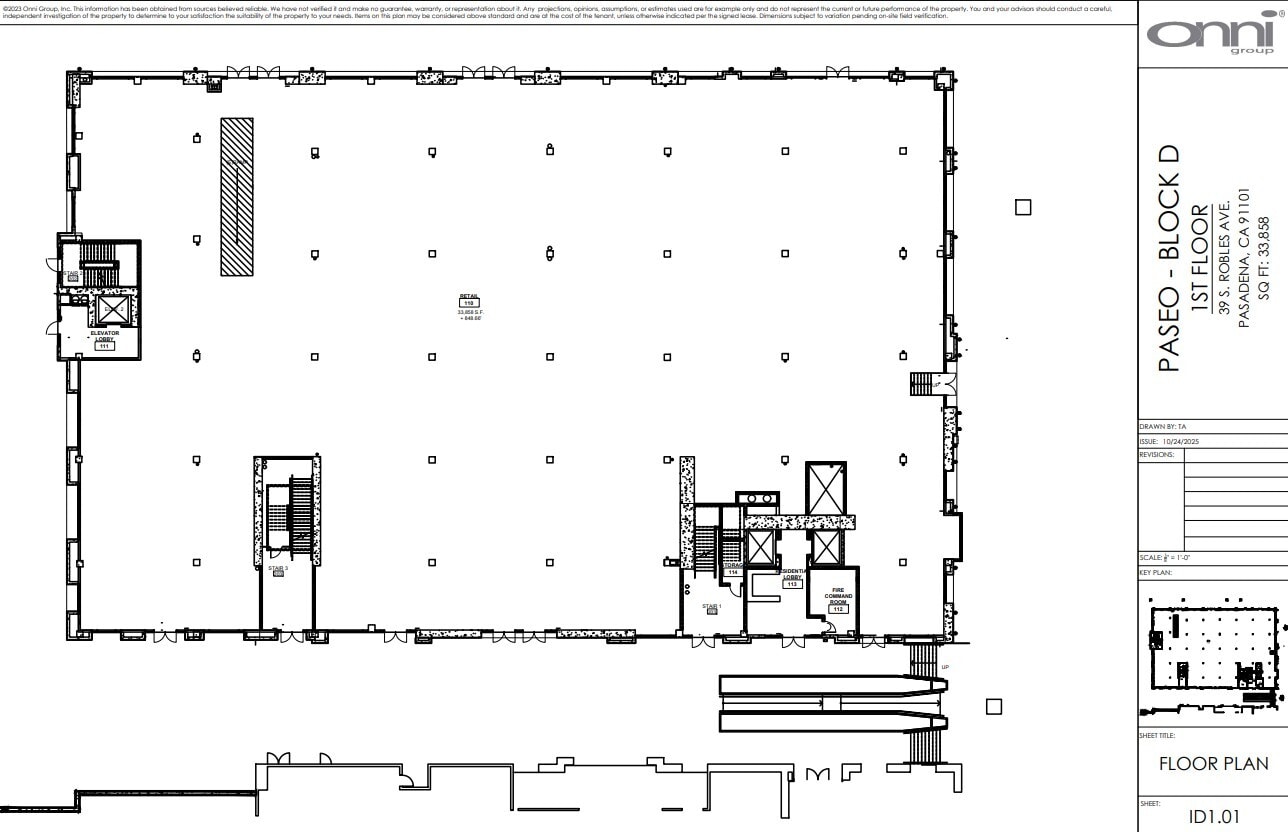 39 S Los Robles Ave, Pasadena, CA à louer Plan d’étage– Image 1 sur 1