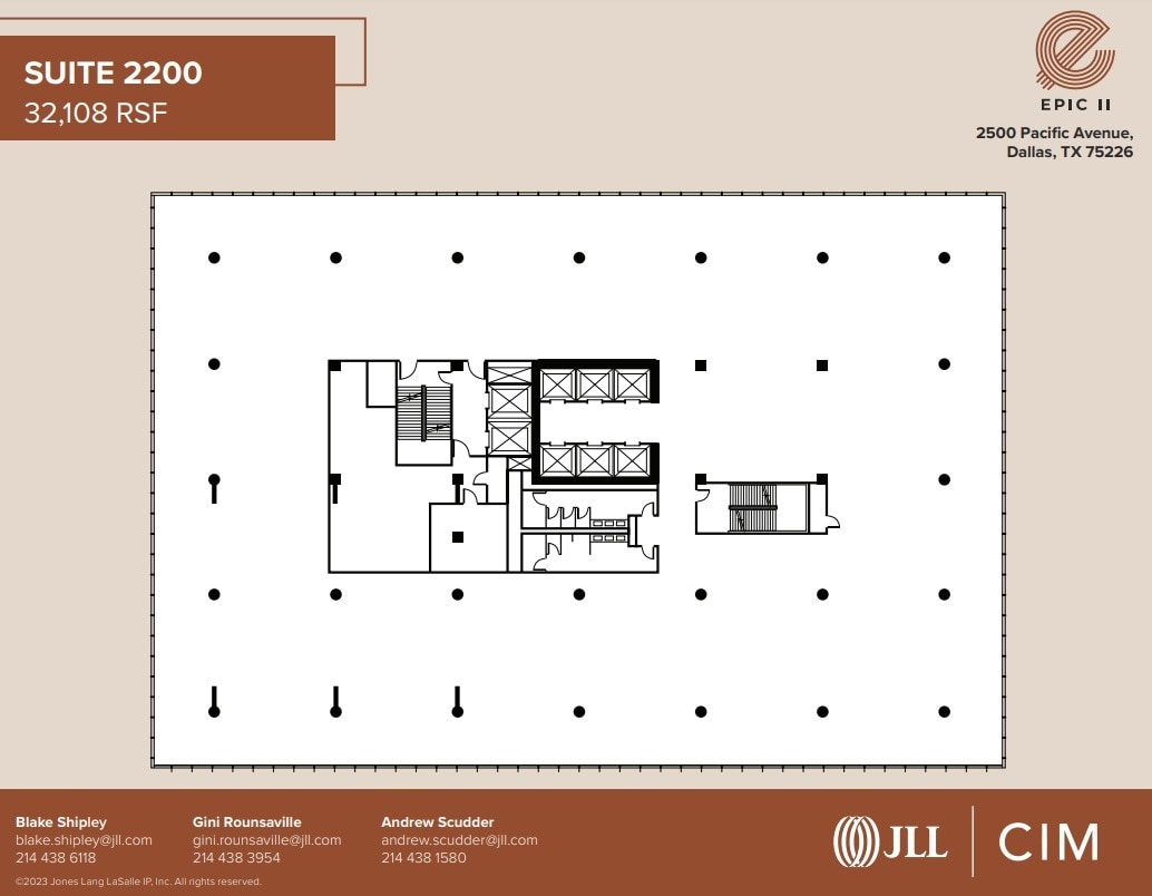 2500 Pacific Ave, Dallas, TX à louer Plan d’étage– Image 1 sur 3