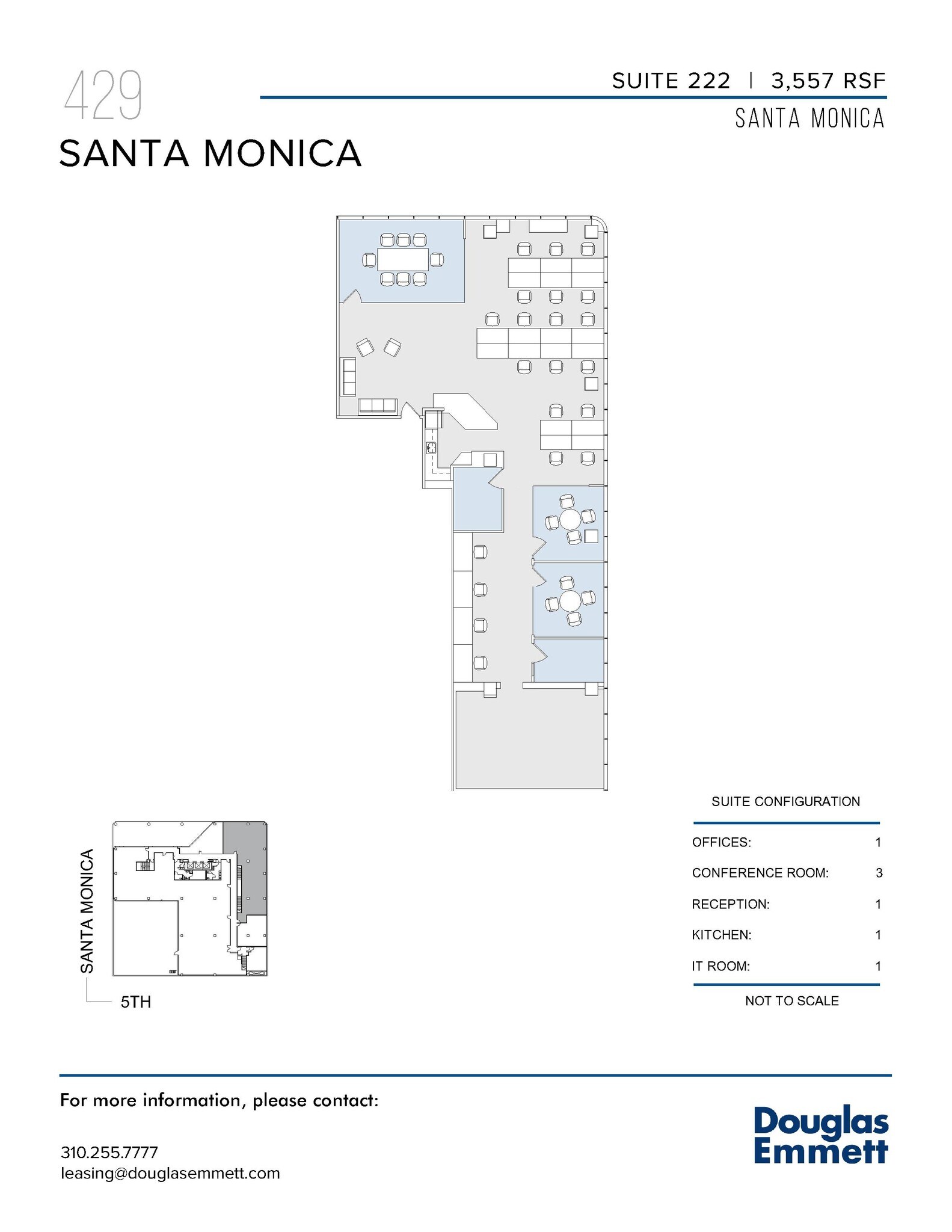 429 Santa Monica Blvd, Santa Monica, CA à louer Plan d’étage– Image 1 sur 1