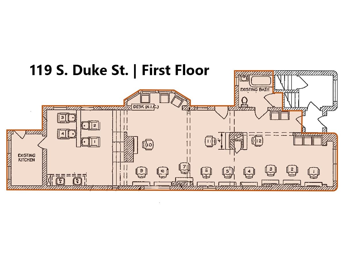 119 S Duke St, York, PA à louer Plan d’étage– Image 1 sur 7