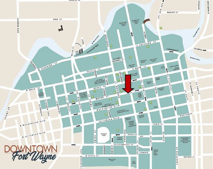 111 W Wayne St, Fort Wayne, IN à louer - Photo de l’immeuble – Image 2 sur 6