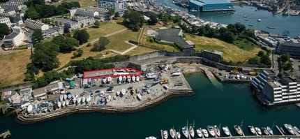 Richmond Walk, Plymouth, DEV - Vue aérienne vue de carte