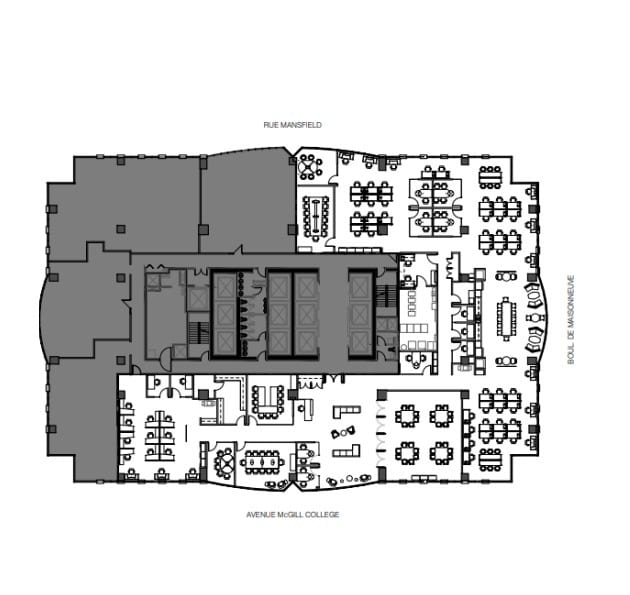 1800 Av McGill College, Montréal, QC à louer Plan d’étage– Image 1 sur 1