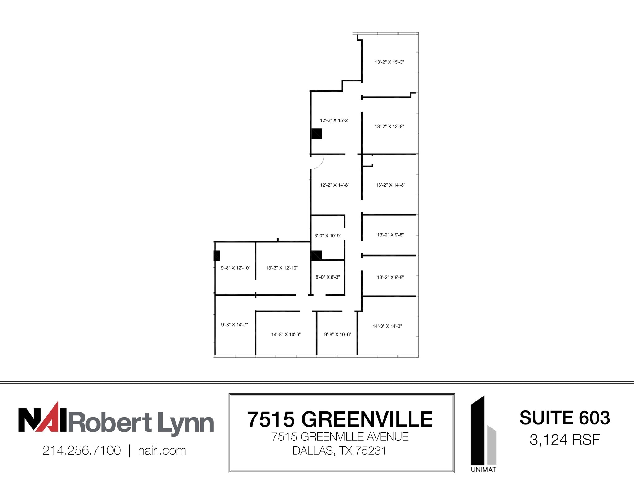 7515 Greenville Ave, Dallas, TX à louer Plan d’étage– Image 1 sur 1