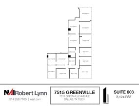 7515 Greenville Ave, Dallas, TX à louer Plan d’étage– Image 1 sur 1