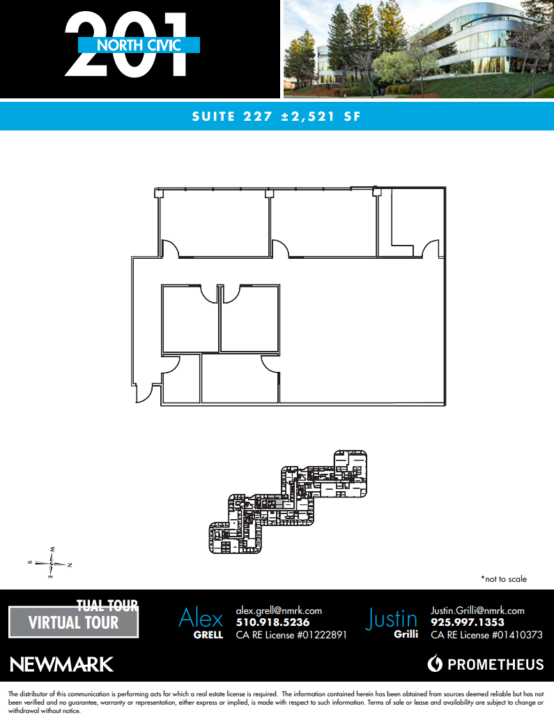 201 N Civic Dr, Walnut Creek, CA à louer Plan d’étage– Image 1 sur 1