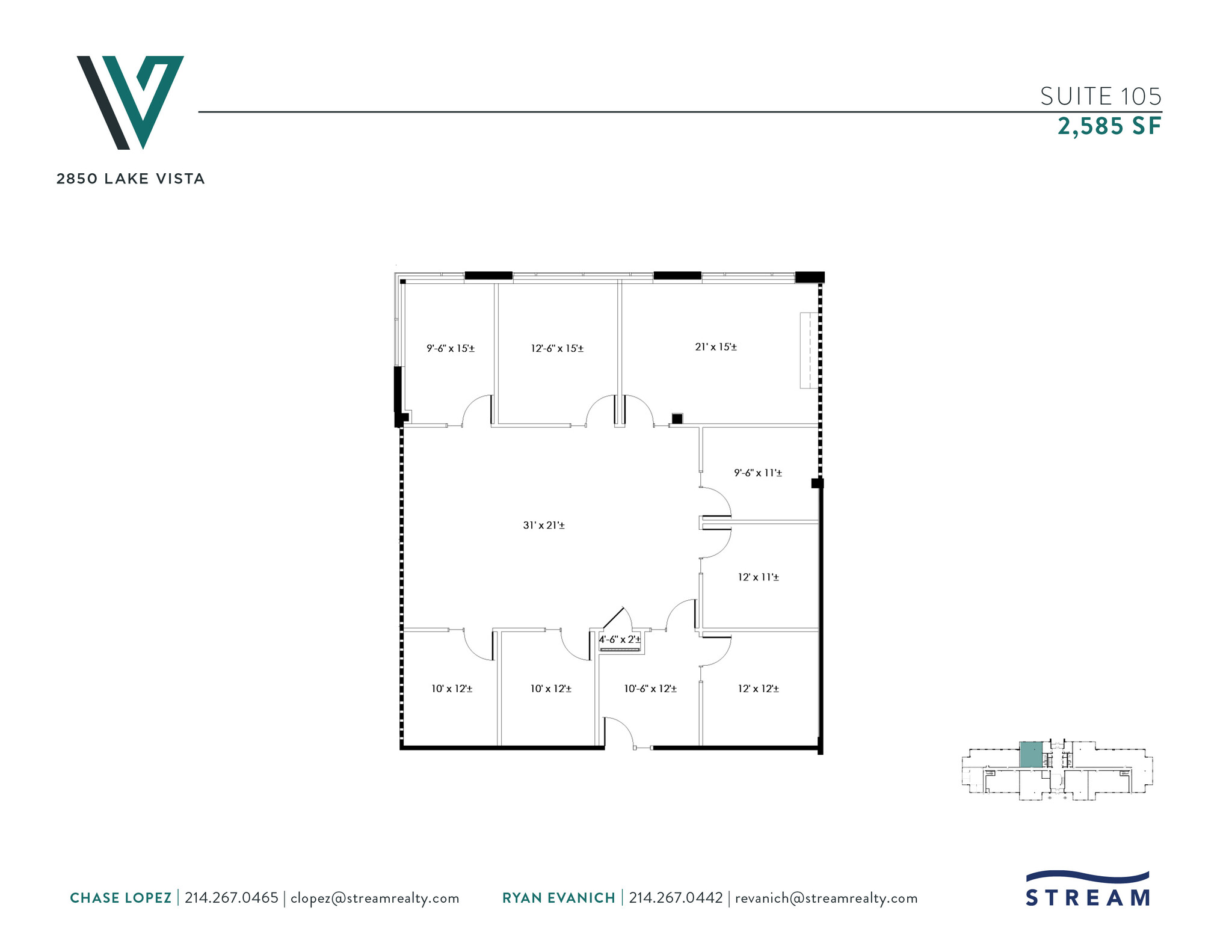 2850 Lake Vista Dr, Lewisville, TX à louer Plan d’étage– Image 1 sur 2