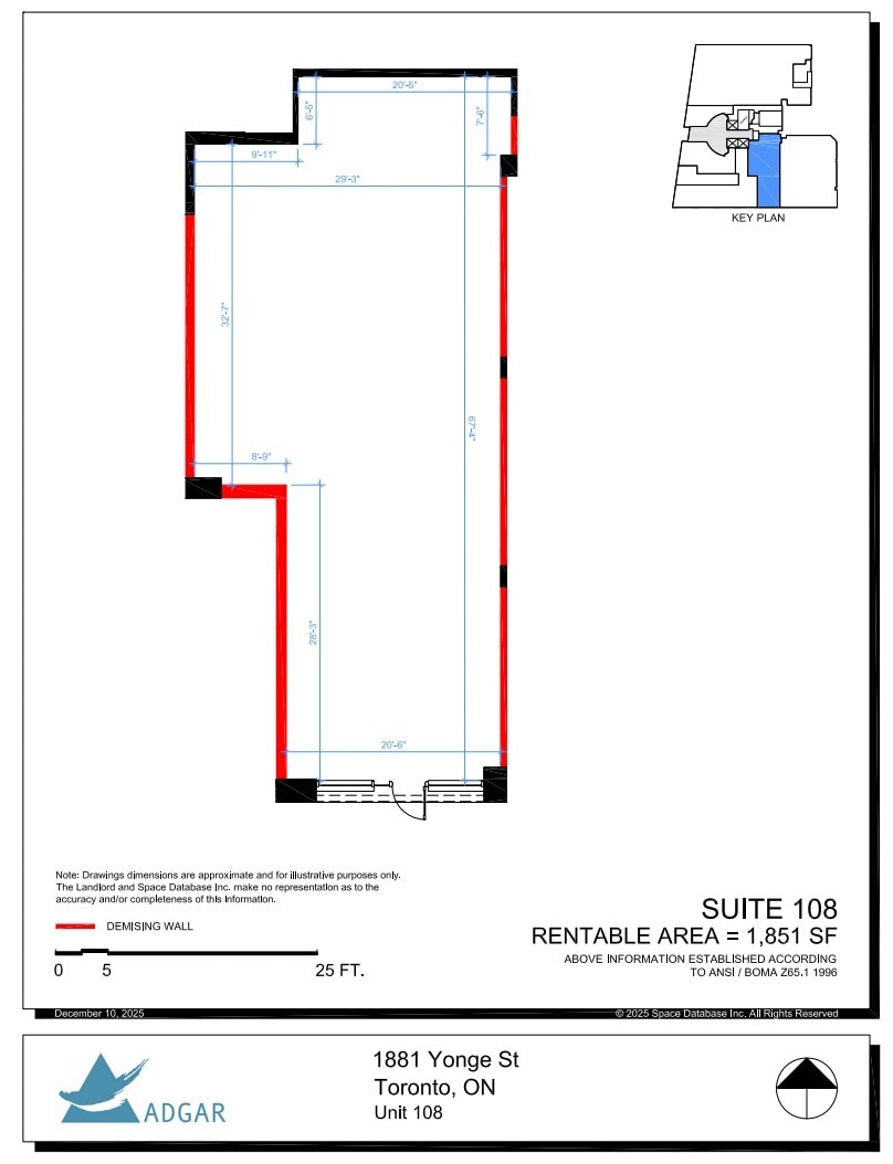 1881 Yonge St, Toronto, ON à louer Plan d’étage– Image 1 sur 1