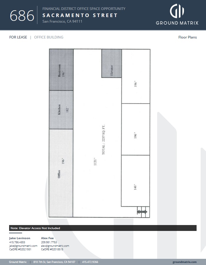 686 Sacramento St, San Francisco, CA à louer Plan d’étage– Image 1 sur 6