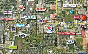 2380 Worth Ln, Springdale, AR - VUE AÉRIENNE  vue de carte