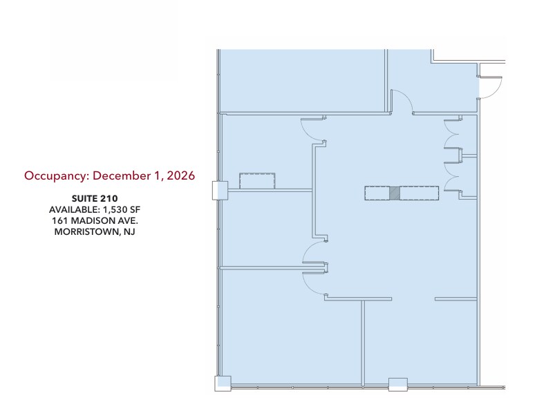 163 Madison Ave, Morristown, NJ à louer Plan d’étage– Image 1 sur 1