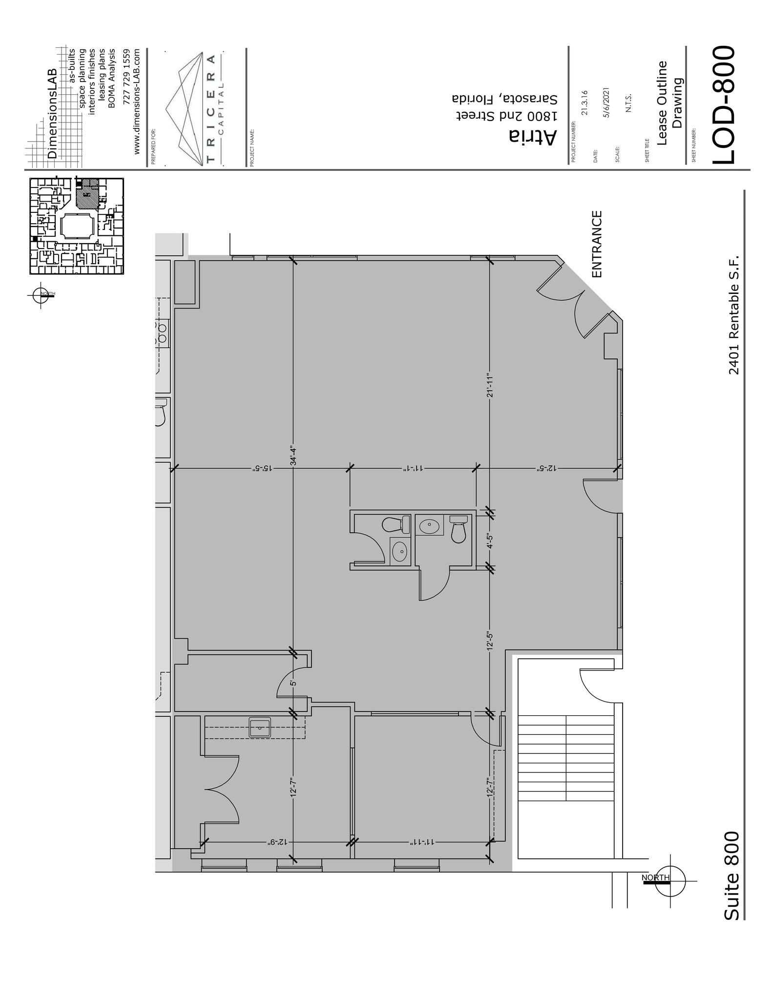 1800 2nd St, Sarasota, FL à louer Plan de site– Image 1 sur 1