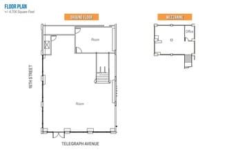 1601-1611 Telegraph Ave, Oakland, CA à louer Plan d’étage– Image 1 sur 3