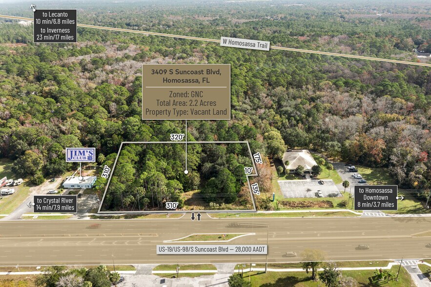 3409 Suncoast blvd, Homosassa, FL à vendre - Photo principale – Image 1 sur 17