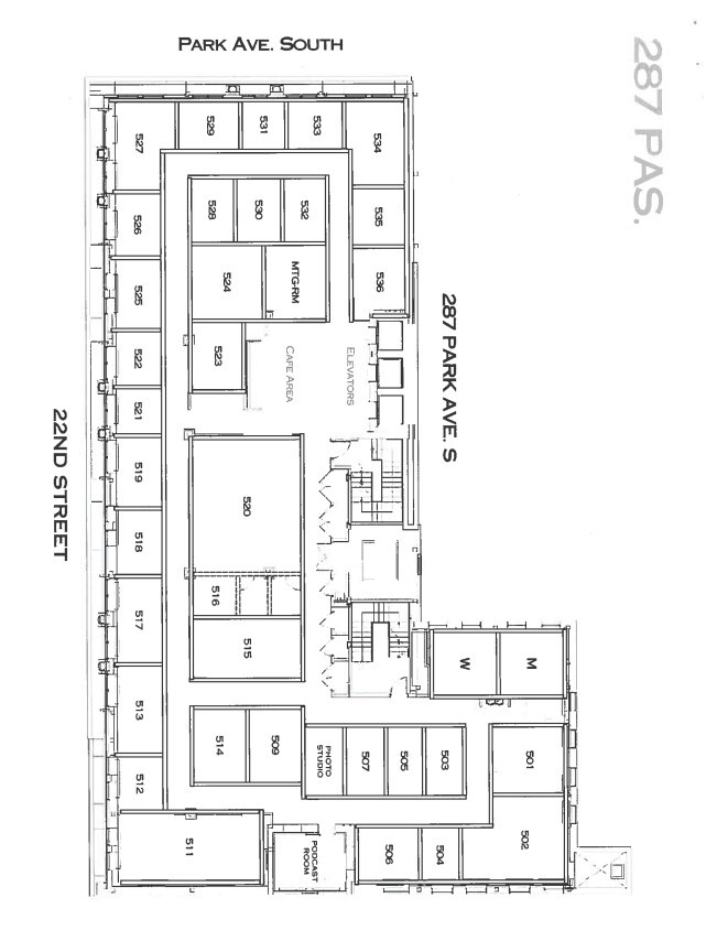 287 Park Ave S, New York, NY à louer Plan d’étage– Image 1 sur 1