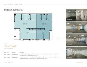 301 N Lake Ave, Pasadena, CA à louer Plan d’étage– Image 1 sur 3