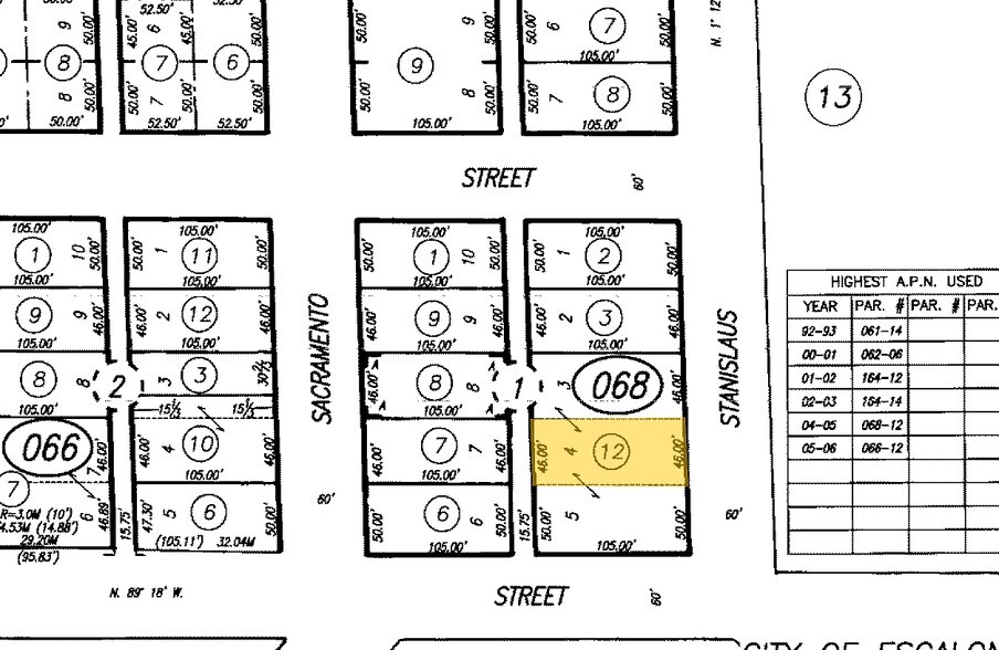 1429 Stanislaus St, Escalon, CA à vendre - Plan cadastral – Image 2 sur 2