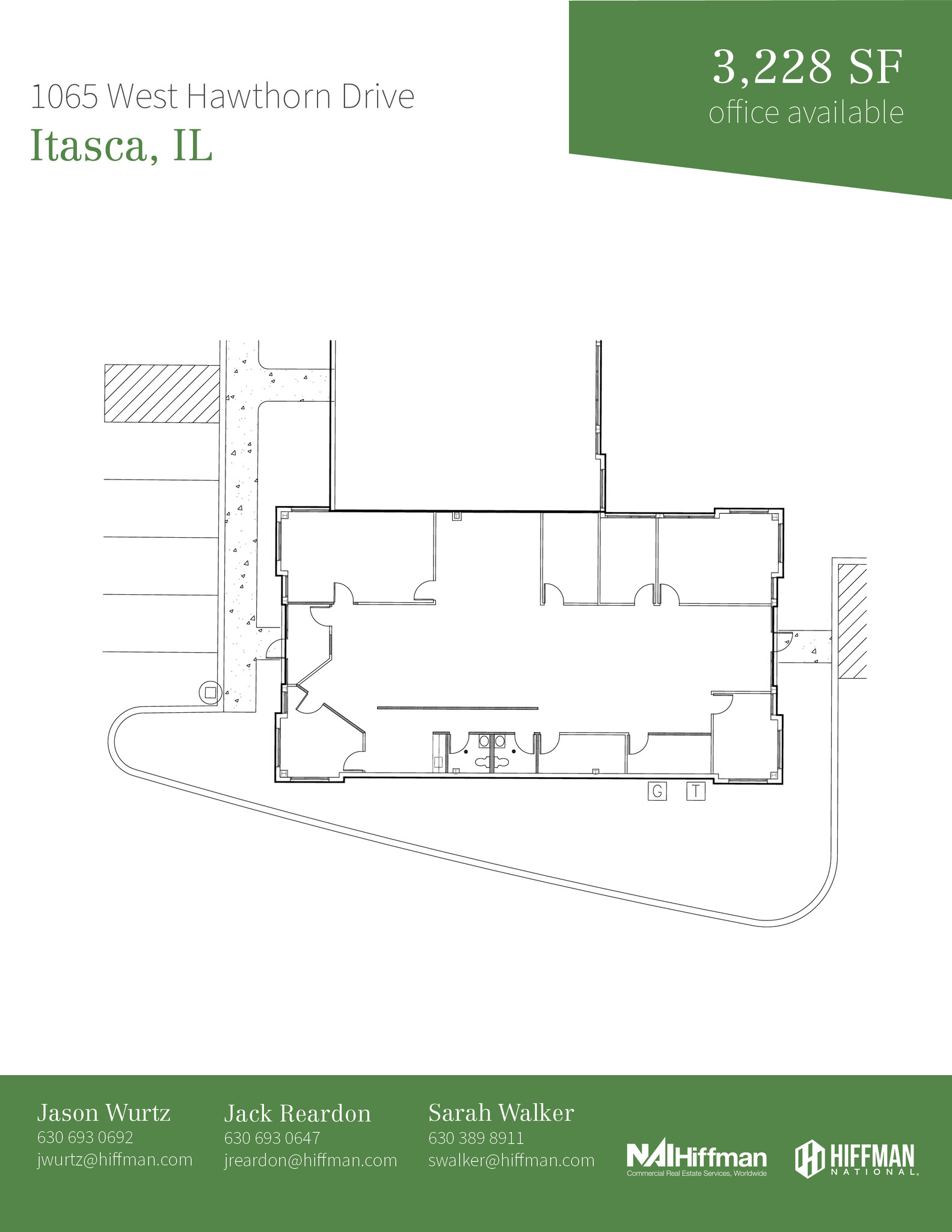1091-1099 W Hawthorn Dr, Itasca, IL à louer Plan d’étage– Image 1 sur 1