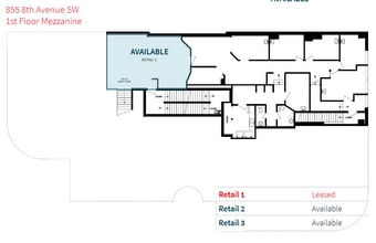 855 8th Ave SW, Calgary, AB à louer Plan d’étage– Image 1 sur 1