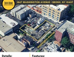 1847 Washington Ave, Bronx, NY - Vue aérienne vue de carte