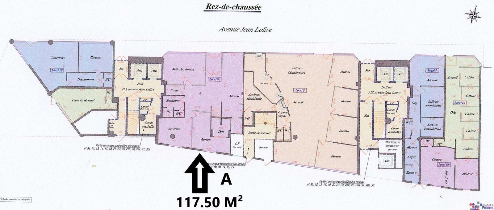 153-155 Avenue Jean Lolive, Pantin à louer Plan d’étage type– Image 1 sur 5