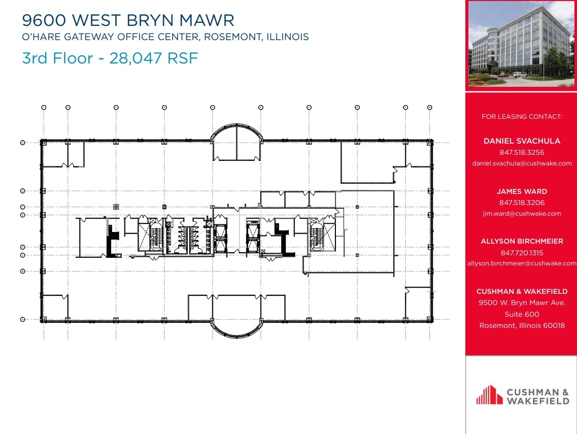 9600 W Bryn Mawr Ave, Rosemont, IL à louer Plan d’étage– Image 1 sur 1