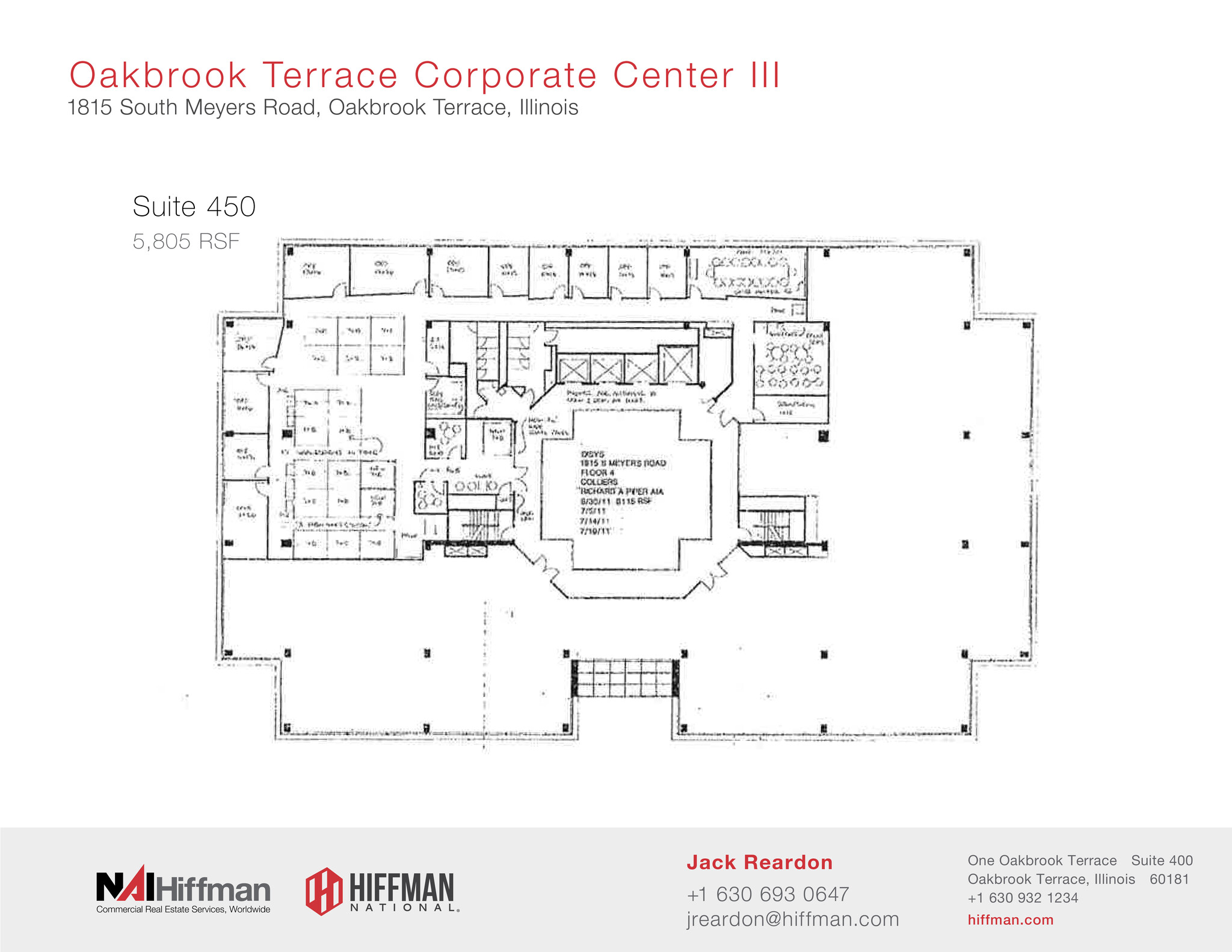 1815 S Meyers Rd, Oakbrook Terrace, IL à louer Plan d’étage– Image 1 sur 1