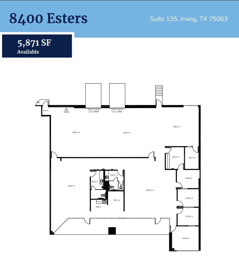 8480 Esters Blvd, Irving, TX à louer Plan d’étage– Image 1 sur 1