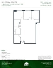 1 Spectrum Pointe Dr, Lake Forest, CA à louer Plan d’étage– Image 1 sur 1