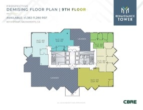 801 K St, Sacramento, CA à louer Plan d’étage– Image 2 sur 2