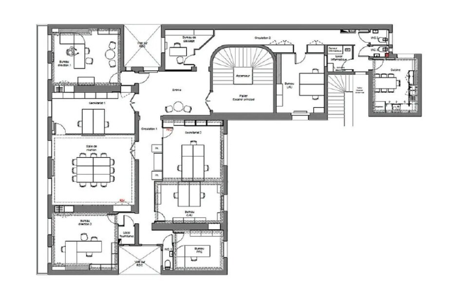 Bureau dans Paris à louer - Plan d’étage – Image 2 sur 4