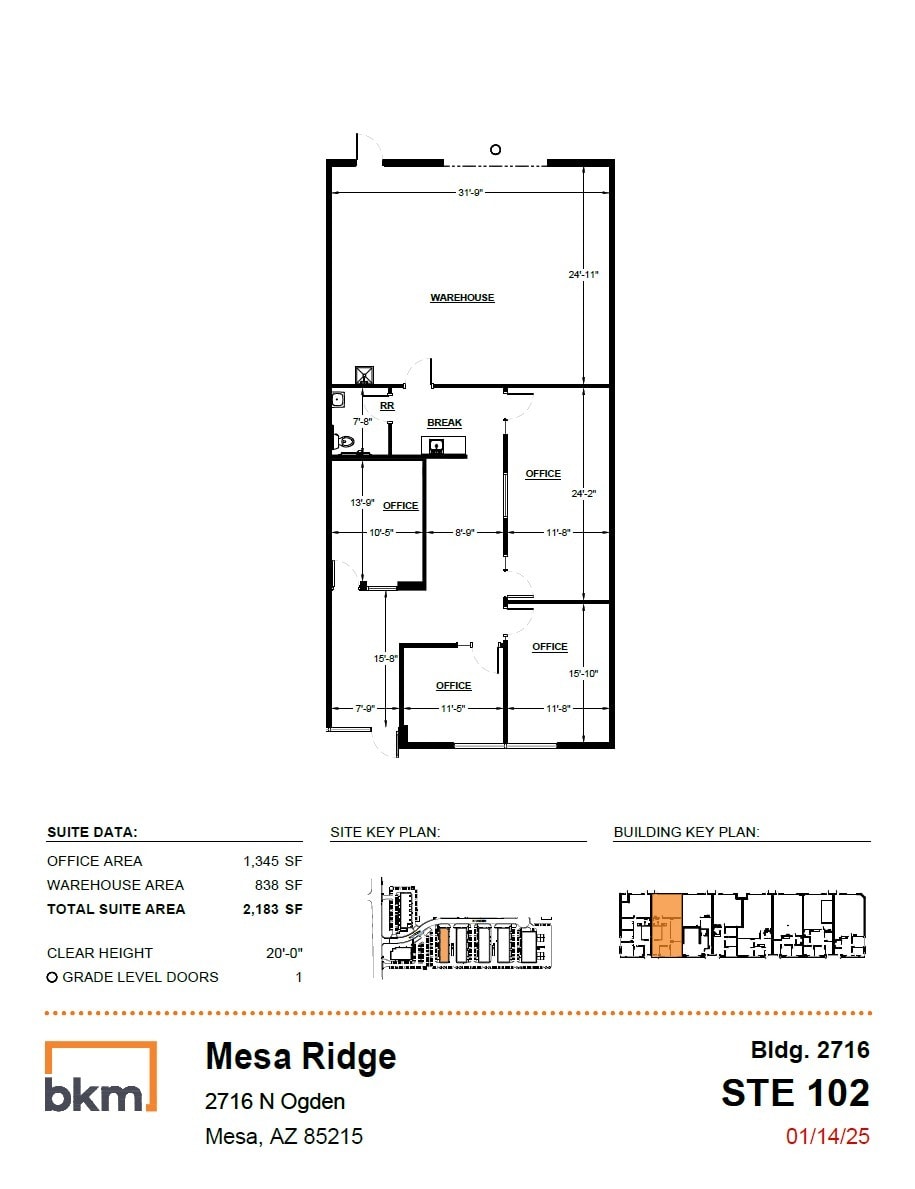 4215 E McDowell Rd, Mesa, AZ à louer Plan d’étage– Image 1 sur 1