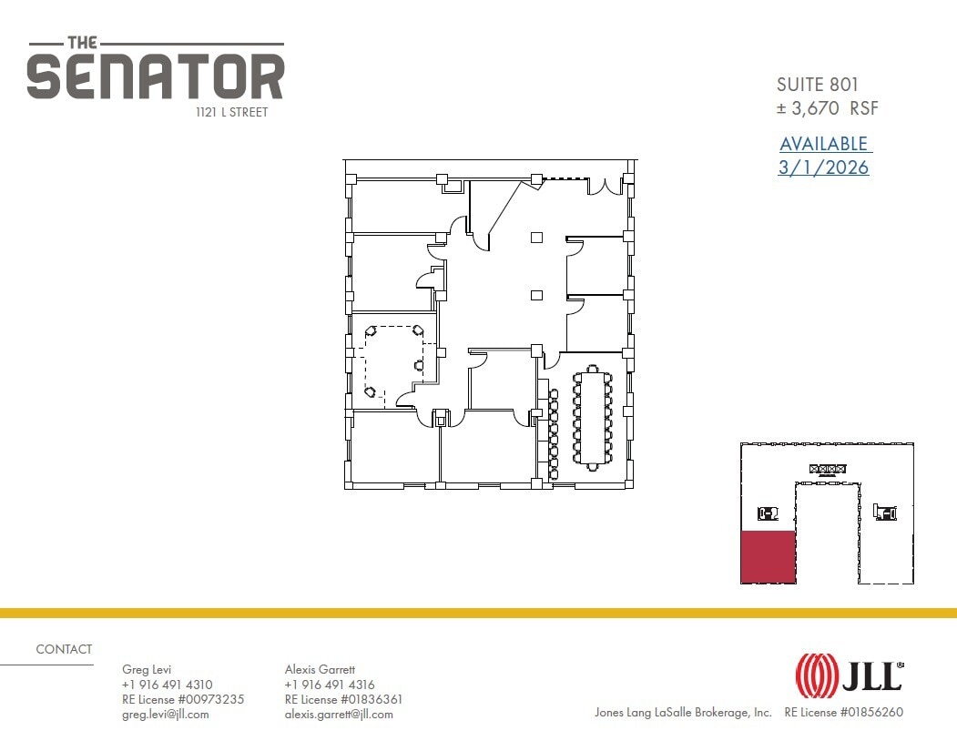 1121 L St, Sacramento, CA à louer Plan d’étage– Image 1 sur 1
