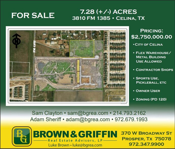 3810 FM1385, Aubrey, TX à vendre - Photo principale – Image 1 sur 3